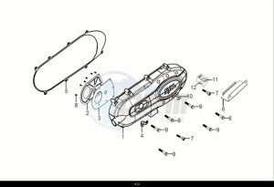 SYMPHONY 50 (XF05W1-IT) (E5) (M1) drawing L. CRANK CASE COVER