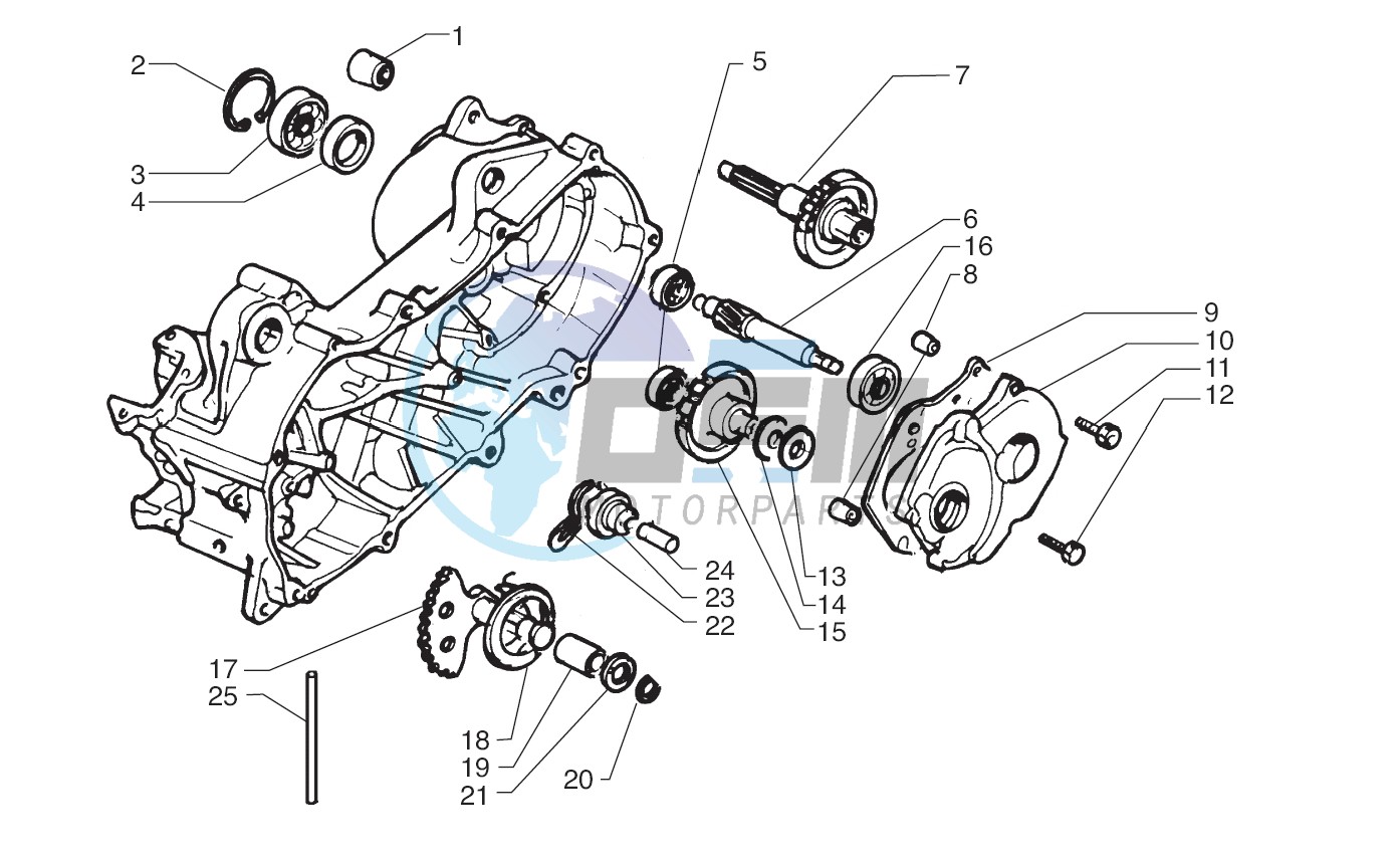 Rear wheel axle