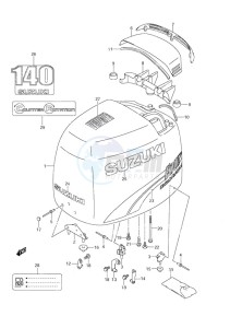 DF 140 drawing Engine Cover (2002)