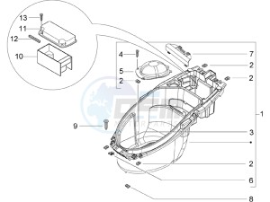 NRG 50 power DT drawing Helmet box - Undersaddle