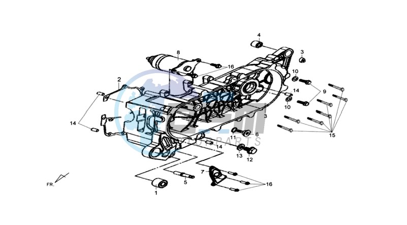 CRANKCASE LEFT / STARTER