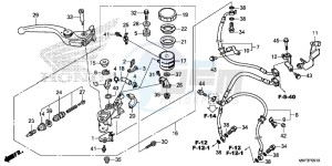 CBR1000S2 2ED - (2ED) drawing FRONT BRAKE MASTER CYLINDER (CBR1000RA/S1/S2)