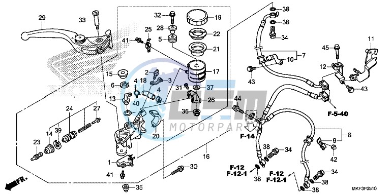 FRONT BRAKE MASTER CYLINDER (CBR1000RA/S1/S2)