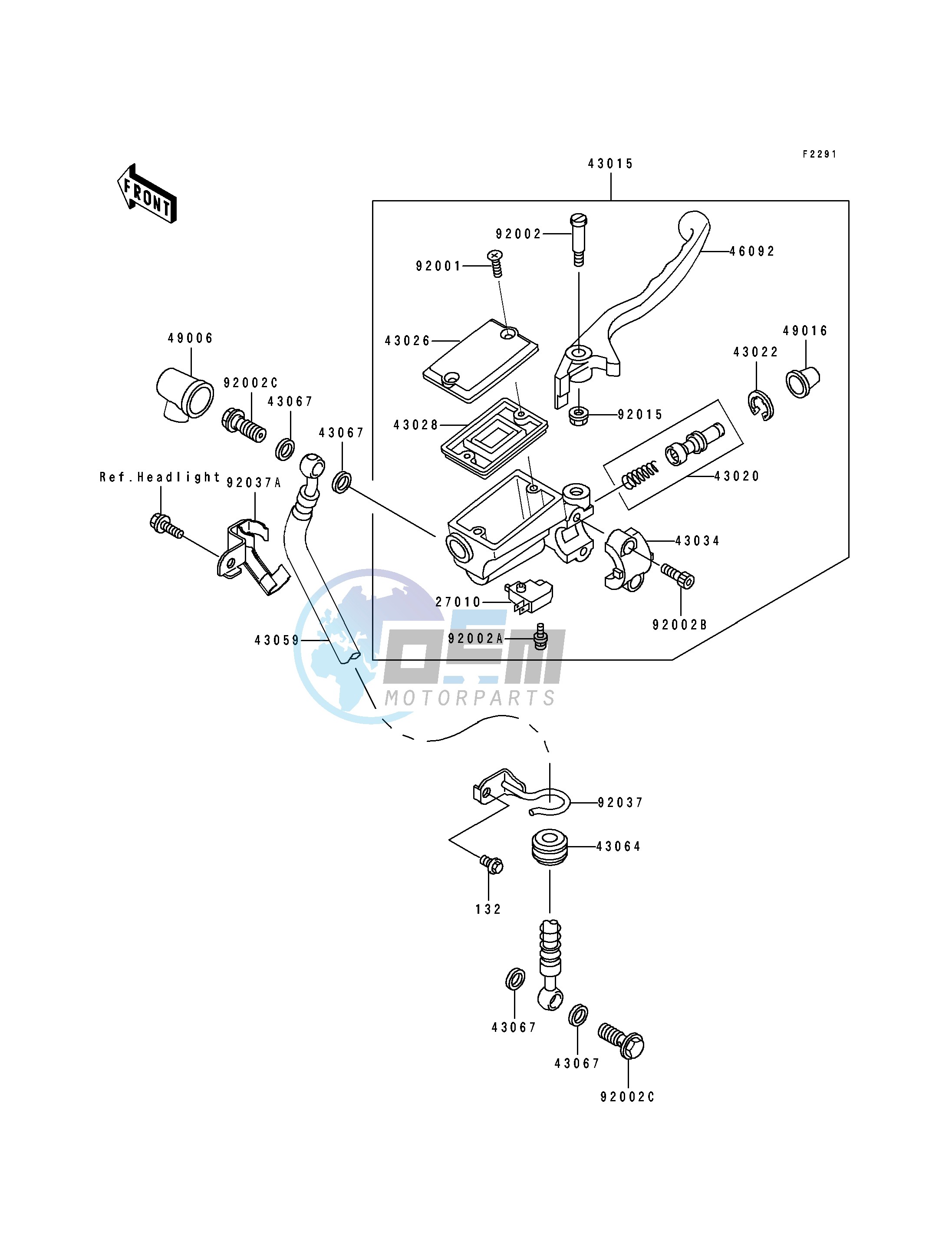 FRONT MASTER CYLINDER-- EL250-E1- -