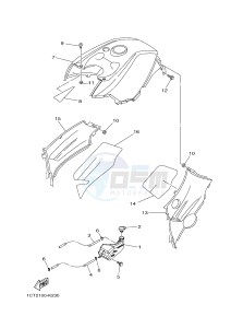 YFM450FWAD YFM45FGPAD GRIZZLY 450 EPS (1CTU 1CTV) drawing SIDE COVER