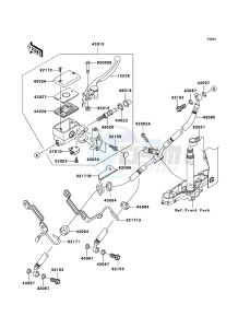 VN1600 CLASSIC TOURER VN1600D6F GB XX (EU ME A(FRICA) drawing Front Master Cylinder