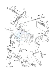 YBR125ED (51D3) drawing STAND & FOOTREST