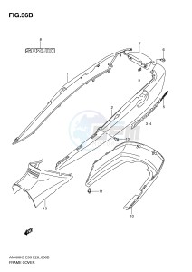 AN400 (E3-E28) Burgman drawing FRAME COVER (AN400K5 K6)