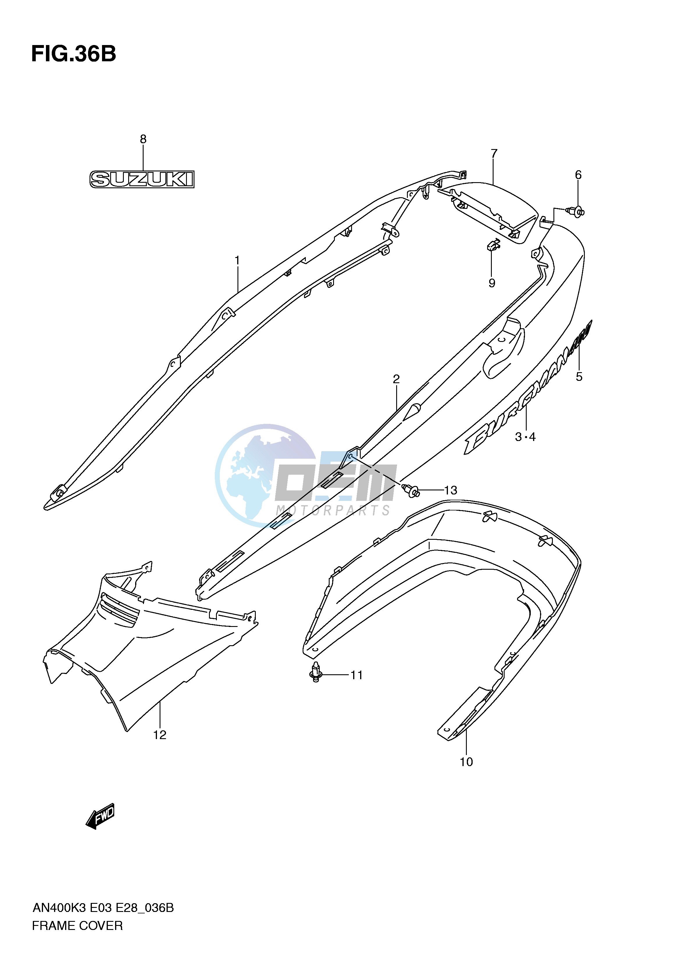 FRAME COVER (AN400K5 K6)