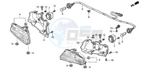 TRX350TM FOURTRAX drawing TAILLIGHT