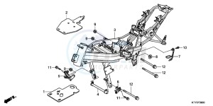 CBR125RSC drawing FRAME BODY