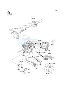 KVF 650 A [PRAIRIE 650 4X4] (A2) [PRAIRIE 650 4X4] drawing CARBURETOR PARTS