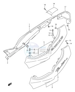 GSF1200 (E2) Bandit drawing FRAME COVER (GSF1200Y SY)