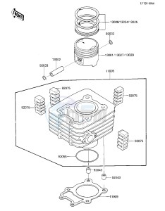 KLF 185 A [BAYOU 185] (A2-A4) [BAYOU 185] drawing CYLINDER_PISTON-- S- -