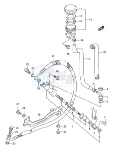 DR800S (E4) drawing REAR MASTER CYLINDER