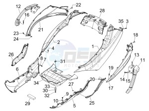 MP3 500 lt Sport business drawing Side cover - Spoiler