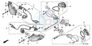 CBR1000RAA Europe Direct - (ED / ABS) drawing WINKER (CBR1000RR9,A/RA9, A)