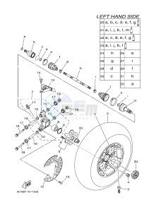 YFM700FWAD YFM70GPLJ GRIZZLY 700 EPS (B1AS) drawing REAR WHEEL