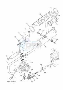 YFM450FWBD KODIAK 450 (B5R3) drawing EXHAUST