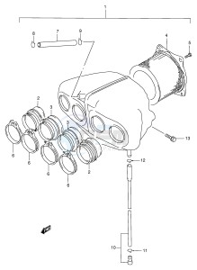 GSX600F (E2) Katana drawing AIR CLEANER