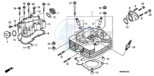 TRX250XD TRX250X Australia - (U) drawing CYLINDER HEAD