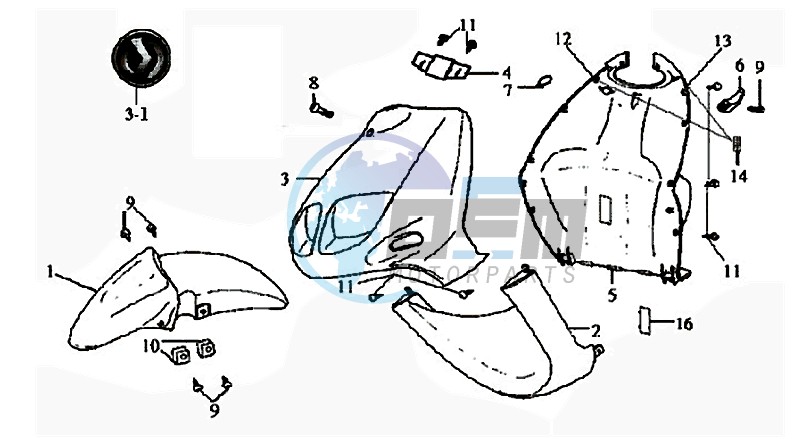 FR PLATE / FRONT FENDER / INNER PROTECTOR