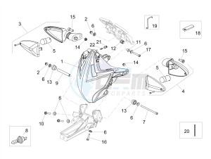 DORSODURO 900 E4 ABS (NAFTA) drawing Front lights