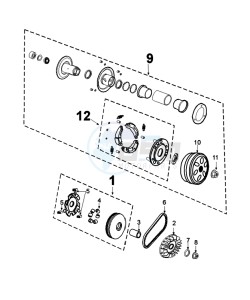 DJANGO 125 SY EVASION drawing TRANSMISSION