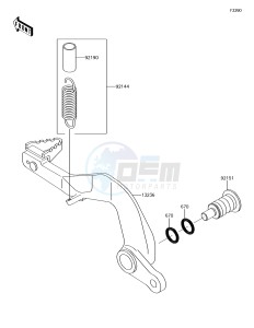 KX85 KX85CFF EU drawing Brake Pedal