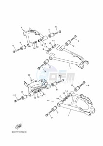 YFM700FWB KODIAK 700 (B6KA) drawing REAR ARM