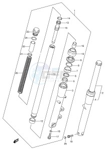 VS800 (E3-E28) INTRUDER drawing FRONT DAMPER (MODEL K1 K2 K3 K4)