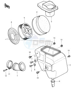 KDX 80 A [KDX80] (A1-A2) [KDX80] drawing AIR CLEANER