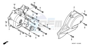 NT700VAA UK - (E / ABS MKH) drawing LEFT CRANKCASE COVER