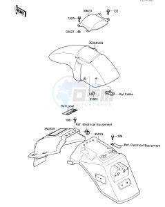 ZX 1000 A [NINJA 1000R] (A1-A2) [NINJA 1000R] drawing FENDERS