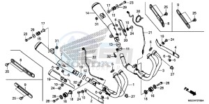 CB1100NAH UK - (E) drawing EXHAUST MUFFLER