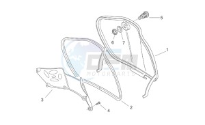 Scarabeo 100 (eng. Minarelli) drawing Central body I - Glove comp.door