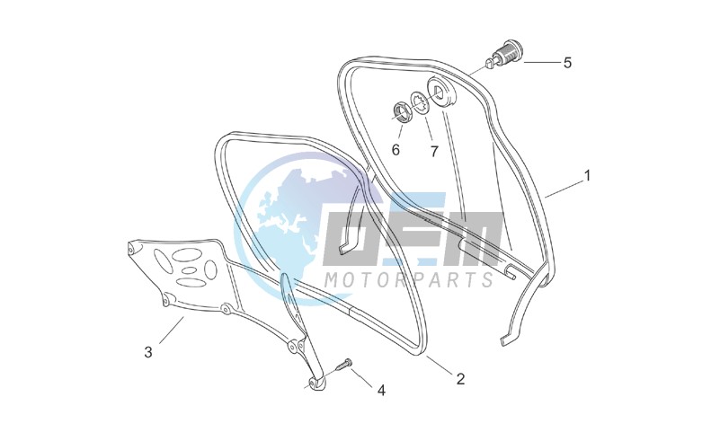 Central body I - Glove comp.door