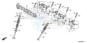 VFR1200XDE CrossTourer - VFR1200X Dual Clutch 2ED - (2ED) drawing CAMSHAFT/VALVE (REAR)