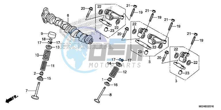 CAMSHAFT/VALVE (REAR)