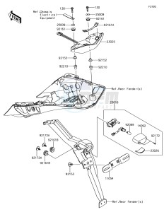 Z1000SX ZX1000WHF XX (EU ME A(FRICA) drawing Taillight(s)