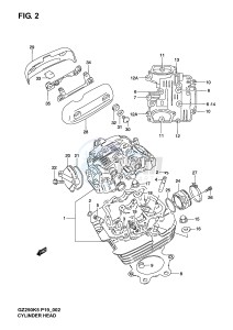 GZ250 (P19) drawing CYLINDER HEAD