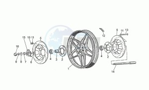 V 65 650 Florida Florida drawing Front wheel, alloy