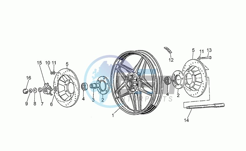 Front wheel, alloy