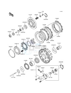 ZR 1100 C [ZRX1100] (C3-C4) drawing CLUTCH