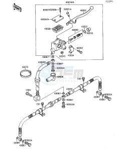 KSF 250 A [MOJAVE 250] (A3-A7) [MOJAVE 250] drawing FRONT MASTER CYLINDER