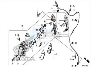 CB500FAH CB500F ED drawing FRONT BRAKE CALIPER