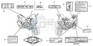 CBF600N9 France - (F / CMF) drawing CAUTION LABEL