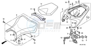 CBR1000RRA UK - (E / HRC MKH) drawing SEAT