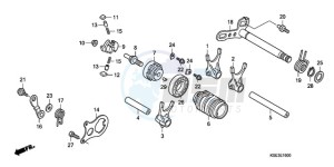 CRF150R9 Australia - (U) drawing GEARSHIFT DRUM