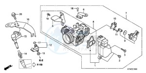 SH300A9 France - (F / ABS CMF) drawing THROTTLE BODY